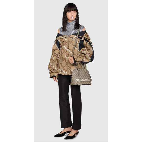 Gucci Balenciaga The Hacker Project Small Ville GG Logo Top Handle Shoulder Bag - Picture 4 of 12